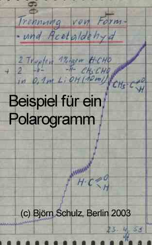 Polarogramm zweier organischer Verbindungen